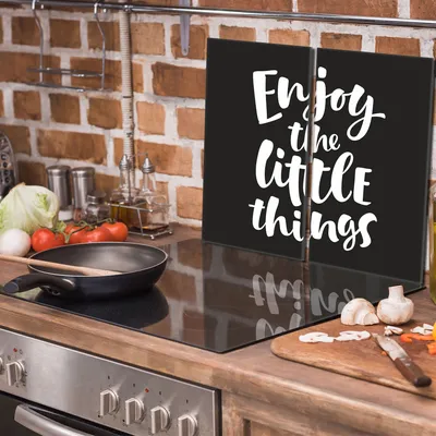 Produktbild von Glasschutzplatte für Herd 2x30x52 Schwarz