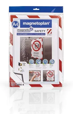 Magnetische Sicherheitsliste A3, 5 Stück, rot-weiß