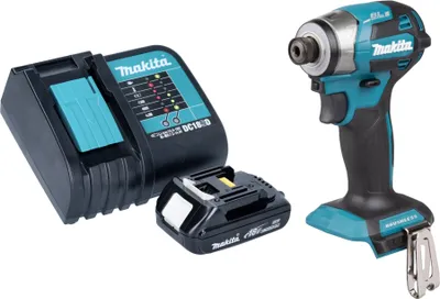 Produktbild von Makita DTD 173 SY1 Akku Schlagschrauber 18 V 180 Nm 1/4“ Brushless + 1x Akku 1,5 Ah + Ladegerät