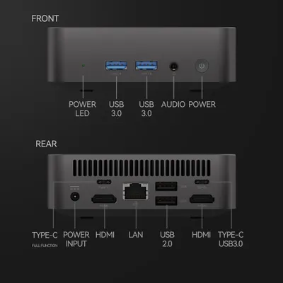 Obrázek produktu pro Mini PC, stolní počítač - 16 GB RAM, 2 TB SSD - Windows 11 Pro - Kompaktní a elegantní design