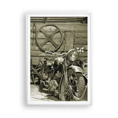 Produktbild von Gerahmtes Poster - Weißer Rahmen - Werkstatt Motor - 70x100 cm - Wand Bild - Wanddeko - Wandbilder - Kunstposter - Wandposter - Bilderrahmen - Bilder - Kunstdruck - Wandbild - P2WPA70x100-3519