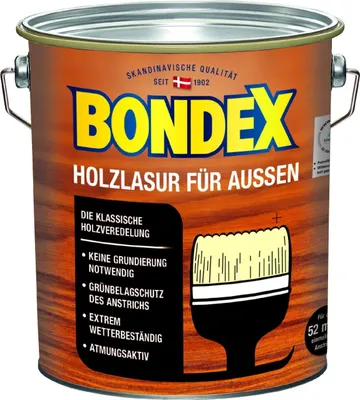 Produktbild von Bondex Holzlasur Für Aussen - 4 Ltr Kastanie