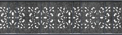 Produktbild von Doppelstab Sichtschutz zaun|zu Design-Vlies Streifen Nachbildung Ornament Zaunblende Anthrazit 2,6m