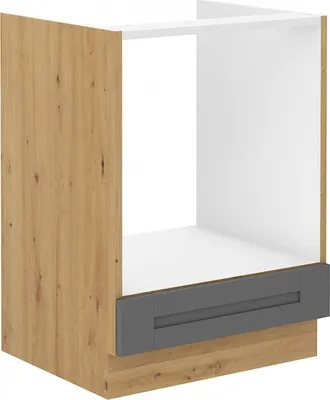 Produktbild von Herdschrank LAILI – Breite 60 cm, Grau / Eiche Artisan