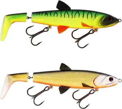 Produktbild von Westin HypoTwist Propbait Floating - Wobbler mit Gummifisch Schwanz, Länge / Gewicht:14cm / 29g, Farbe:Firetiger