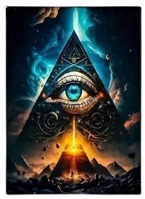 Produktbild von Diamantenmosaik "Das Auge der Vorsehung" in der Pyramide, 30x40 cm, kreatives Design