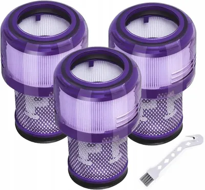 Obrázok produktu pre Náhradné HEPA filtre pre vysávač Dyson V12 Detect Slim - 3 kusy - umývateľné - s čistiacou kefkou, 971517-01