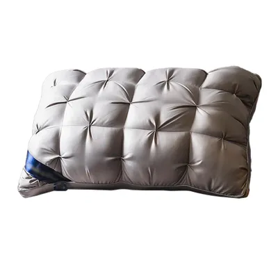 Produktbild von 1er-Set Kissen, Kopfkissen für den Hausgebrauch, hohes Nackenstützkissen, Schlafkissen für Zuhause, Hotelkissen Grau L74×B48xH15cm /NTJDZT74-1/