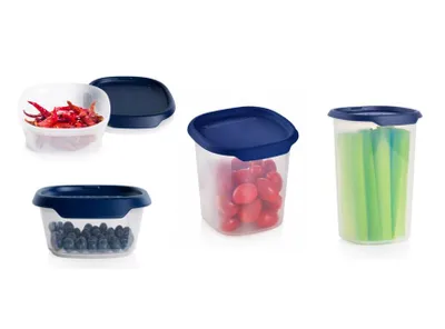 Zdjęcie produktu dla Pojemniki wielofunkcyjne Tupperware One Touch Fresh – zestaw 4 prostokątnych pojemników: 220 mm, 370 ml, 810 ml, 1,25 l