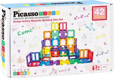 Image de PicassoTiles Artistry - tuiles de construction magnétiques, 42dlg.