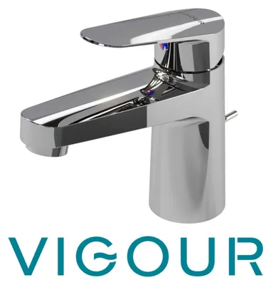 Produktbild von VIGOUR one V1 Einhand Wasserhahn Niederdruck mit Ablaufgarnitur, verchromt