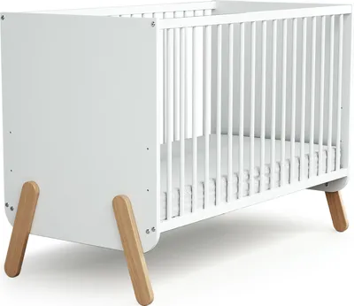 Immagine prodotto di AT4 - Lettino bambini PIRATE legno - Bianco/Faggio - 60 x 120 - 127 x 64 x 88 cm