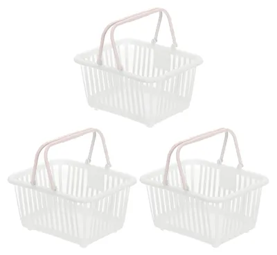 Obrázek produktu pro Nákupní košík pro hračky - Plast - Bílá - 160 x 130 x 90 mm - Sada 3 kusů pro domácnost a cesty