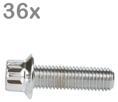 Obrázek produktu pro 36 ráfkových šroubů M7x24 z chromované oceli pro ráfky BBS, Rial, Schmidt, O.Z. a Dynatech Carline