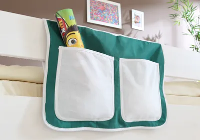 Produktbild von Bett-Tasche für Hoch- und Etagenbetten Dunkelgrün-Weiß (Goal)