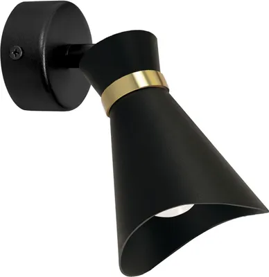 Produktbild von Spot Lampe Wand verstellbar in Schwarz Gold E14 Modern Wandleuchte