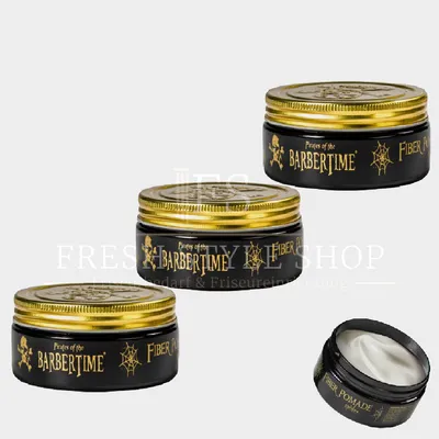 Produktbild von 3x BARBERTIME Haarpomade Hair Pomade Styling Pomade 150ml Fiber Pomade
