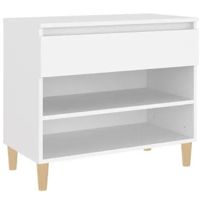 Zdjęcie produktu dla vidaXL Stojak na buty biały 70x36x60 cm Materiał drewnopochodny