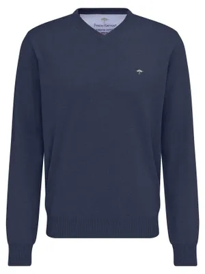 Produktbild von FYNCH-HATTON Pullover aus Baumwolle mit V-Ausschnitt Charcoal/XXL