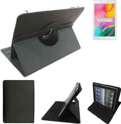 Produktbild von High quality kompatibel mit Samsung Galaxy Tab A 8.0 (2019) LTE Schutz Hülle 360° Tablet Case Schutzhülle Flip Cover  schwarz. Tablet Hülle