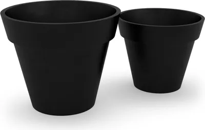 Zdjęcie produktu dla Donica Doniczka Z Polietylenu SATURN PL-SA55 PD Concept Czarna