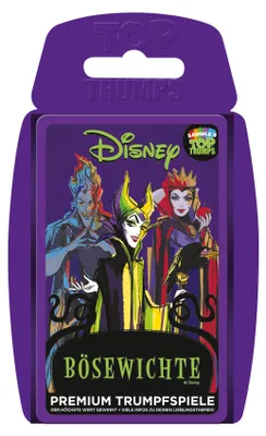 Produktbild von Top Trumps Disney Bösewichte Quartettspiel Kartenspiel Quartett Karten Spiel