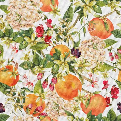 Immagine prodotto di DEKOSTOFFE OUTDOOR OXFORD - Motivo arancio in fiore I DX198