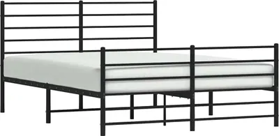 Obrázek produktu pro vidaXL Kovová postel bez matrace s podnoží černá 160x200 cm