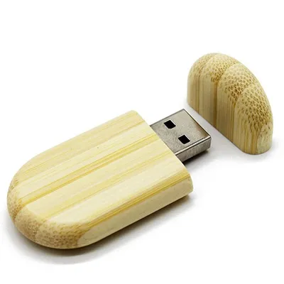 Obrázok produktu pre USB drevený ovál 2.0 16GB, bambus
