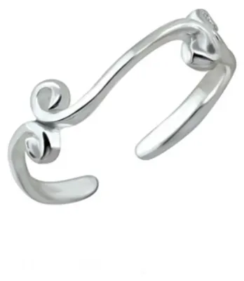 Produktbild von Zehenring Zehring schmal Tribalstreifen 925 Silber