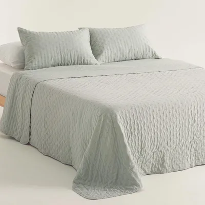 Produktbild von GAMUSI Bettdecken-Set mit Steppung – Marineblau – 270 x 270 cm + 2 Kissenbezüge – Leichte, weiche Bettdecke –