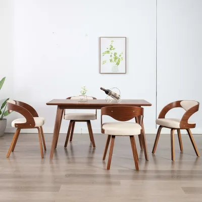 Produktbild von Esszimmerstühle 4 Stk. Creme Bugholz und Kunstleder  278840
