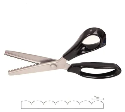Obrázok produktu pre Omgoods – Nôž na strihanie látok s ergonomickou rukoväťou a nerezovými čepeľami