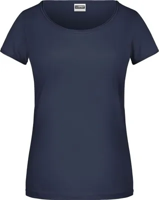 Produktbild von Ladies'-T Damen T-Shirt mit trendigem Rollsaum navy, Gr. S