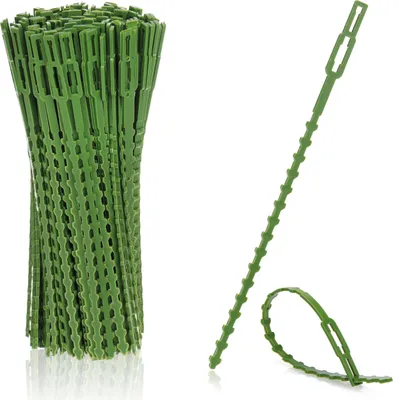Produktbild von com-four® 200x Pflanzbinder - Pflanzenbinder grün - Universalbinder - Blumenbinder - Sträucher binden - Baumbefestigung - Allzweckbinder - Drehbinder - Pflanzen stabilisieren - 17 cm