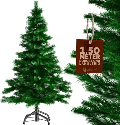 Produktbild von Casaria Künstlicher Weihnachtsbaum 150 cm mit Metallständer 310 Spitzen Schneller Aufbau Weihnachten Weihnachtsdeko Tannenbaum Christbaum PVC Grün