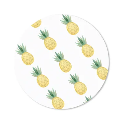 Produktbild von MuchoWow® Mauspad Mousepad Ananas - Obst - Schablonen 30x30 cm - Mousepads - Maus Mat - Pad - Mausunterlage - Tischunterlage - Schreibtischmatten