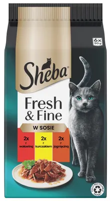 Obrázek produktu pro Sheba Fresh & Fine Minijídla s masem v omáčce 6 x 50 g