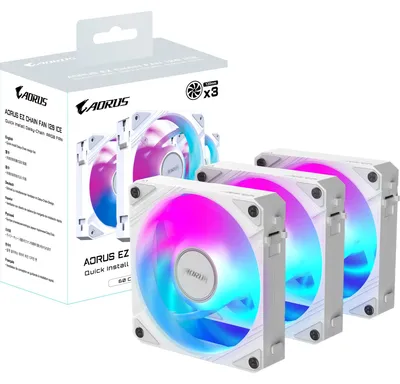 Image de Gigabyte AORUS EZ CHAIN Fan 120 ICE 3Pack - Ventilateur de boîtier - 29 dB