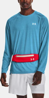 Produktbild von Under Armour UA Flex Speedpocket Run Belt Red/Phosphor Green UNI Laufender Fall