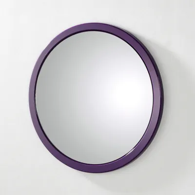 Image de Miroir mural HAKU couleur mûre - MDF, métal, miroir, L/H/P : 38 x 38 x 2 cm