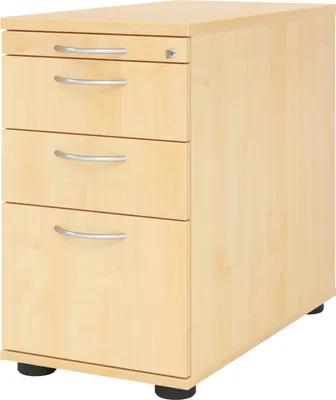 Produktbild von bümö office Standcontainer - mit Hängeregistratur - Nachbildung Ahorn, Griff: Bogengriff (Metall)