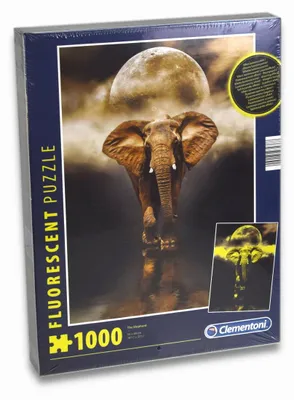 Obrázok produktu pre Clementoni 97238 - Puzzle - Slon (fluorescenčné, 1000 dielikov)