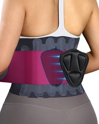 Immagine prodotto di Fascia lombare da 0,5 mm, per uomo e donna, con supporto lombare 3D, realizzata in tessuto elasticizzato senza cuciture, ideale per l'uso quotidiano