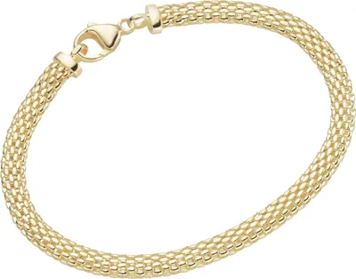 Produktbild von Armband Smart Jewel Mesh-Optik, Silber 925 Gold 19 cm