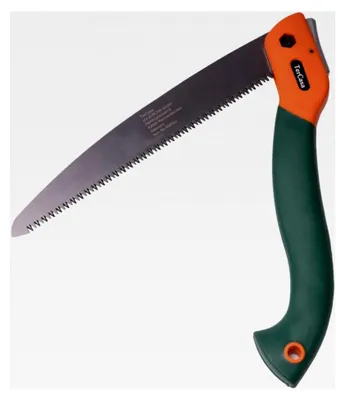 Produktbild von Klapphandsäge für Gartenarbeiten mit Sicherheitsverschluss, Sägeblattlänge 23 cm, rostfreies Stahl-Sägeblatt