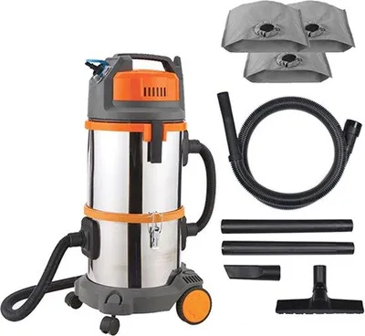 Image de Aspirateur pour plâtre et eau, avec réservoir en acier inoxydable de 28 litres