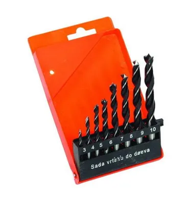 Obrázok produktu pre Sada vrtákov do dreva 3,4,5,6,7,8,9,10 mm - balenie po 1 ks