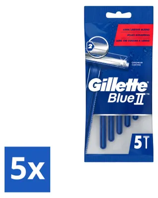 Produktbild von 5 x Gillette Blue II Einwegrasierer - Vorteilspackung - 5 Stücke
