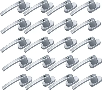 Produktbild von BASI - Fenstergriff - FG 503 - abschließbar - 20er Set - inkl. 1 Schlüssel je Fenstergriff - Gleichschließend - Alu Silber - 20X7553-0000